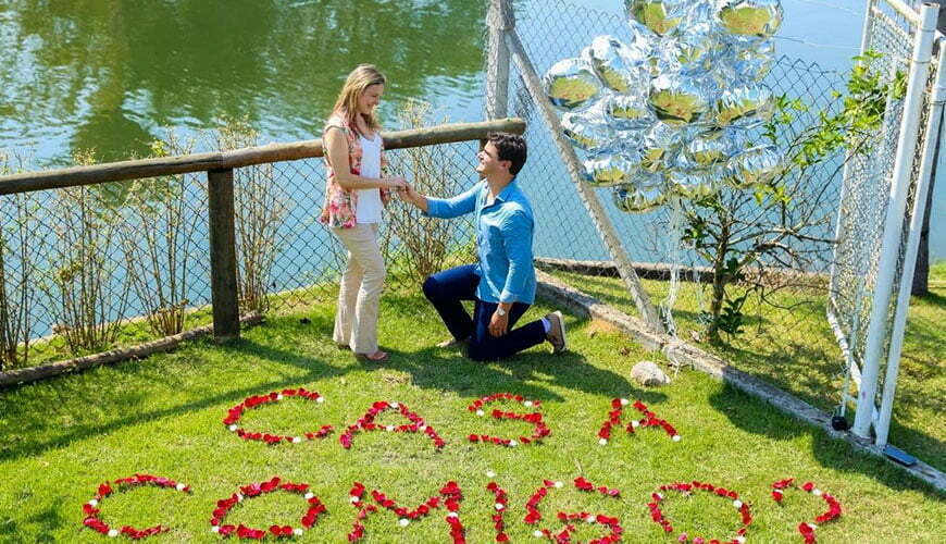 pedido de casamento na praia