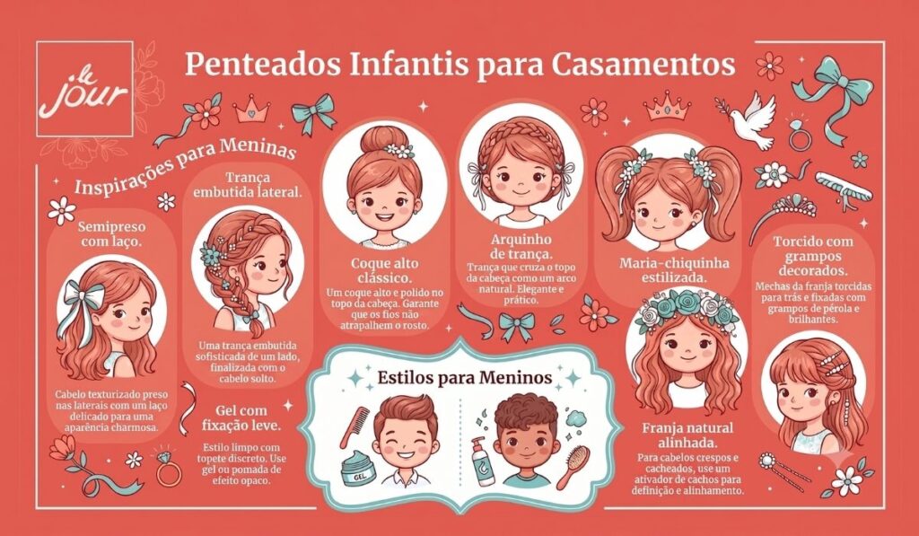 Penteado infantil para casamento dicas