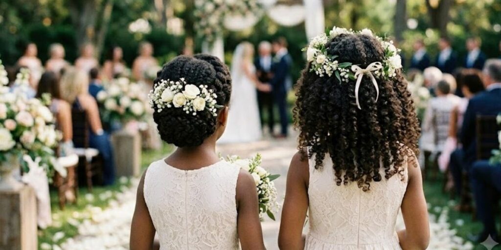 penteado infantil de casamento