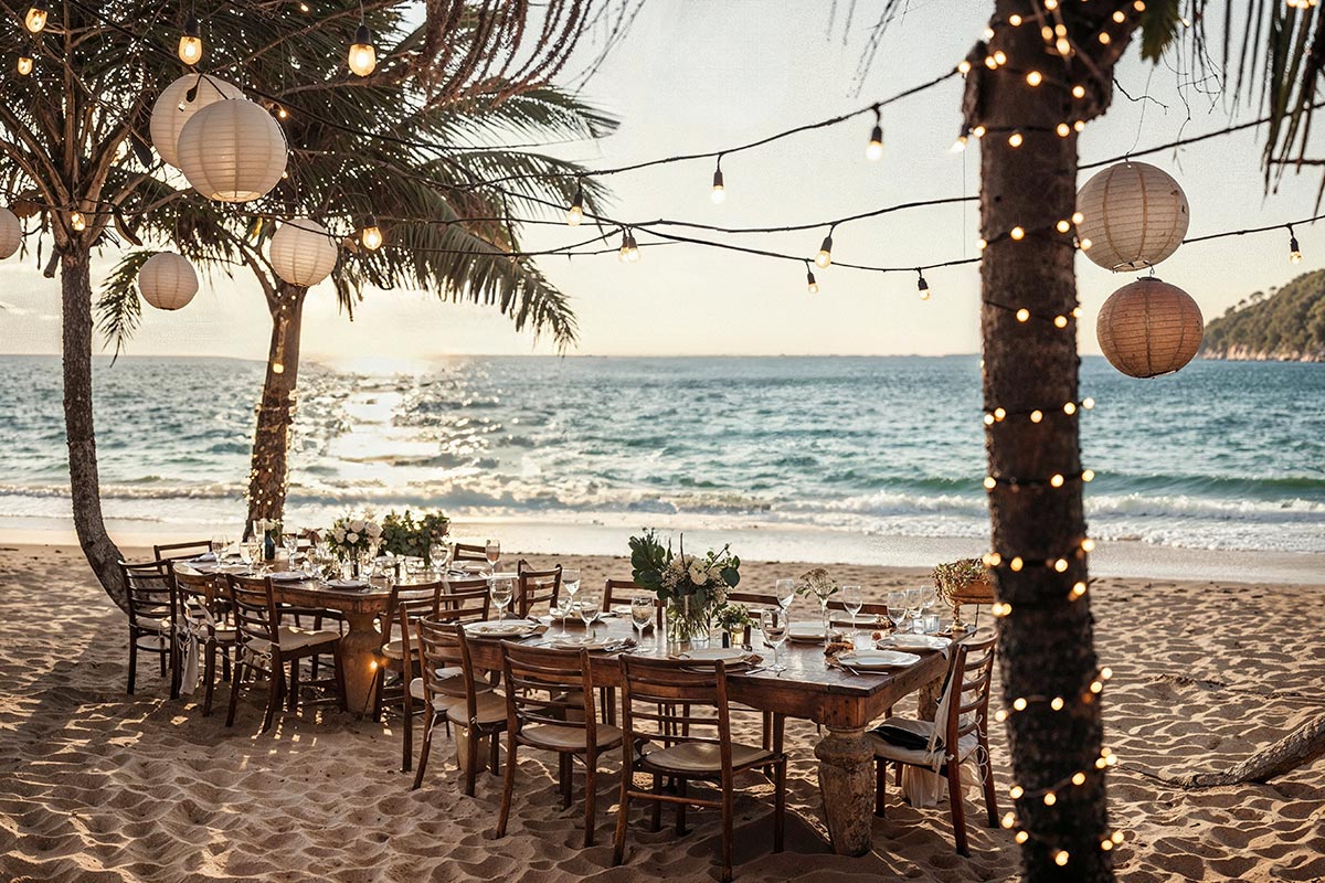 espaço para casamento na praia