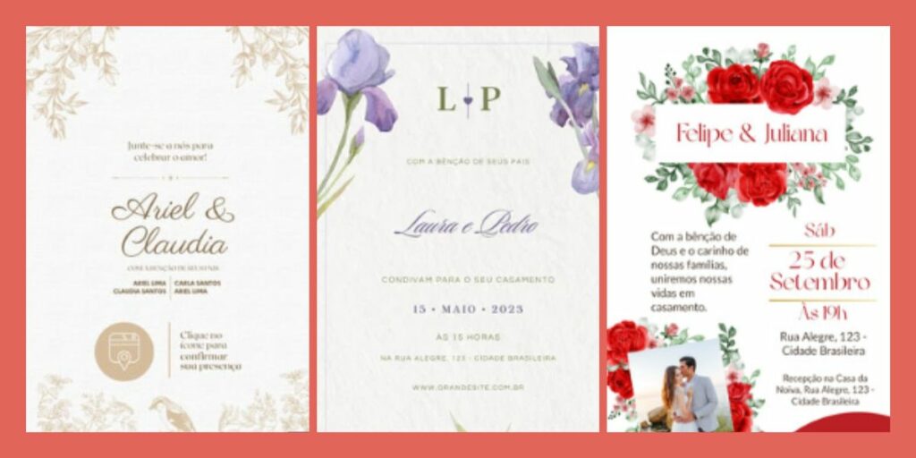 tendências em convite de casamento