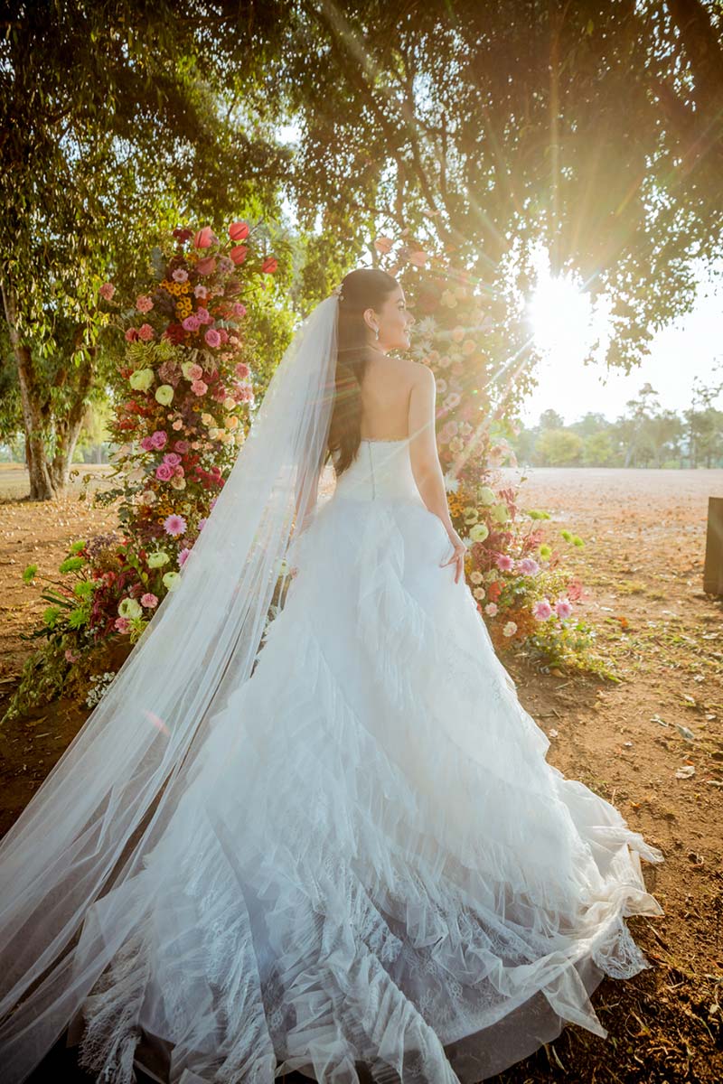 vestido de noiva casamento campo