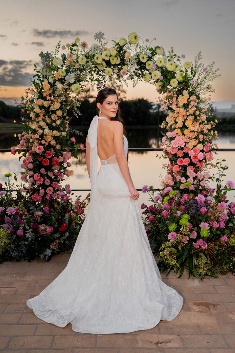 vestido de noiva casamento no lago