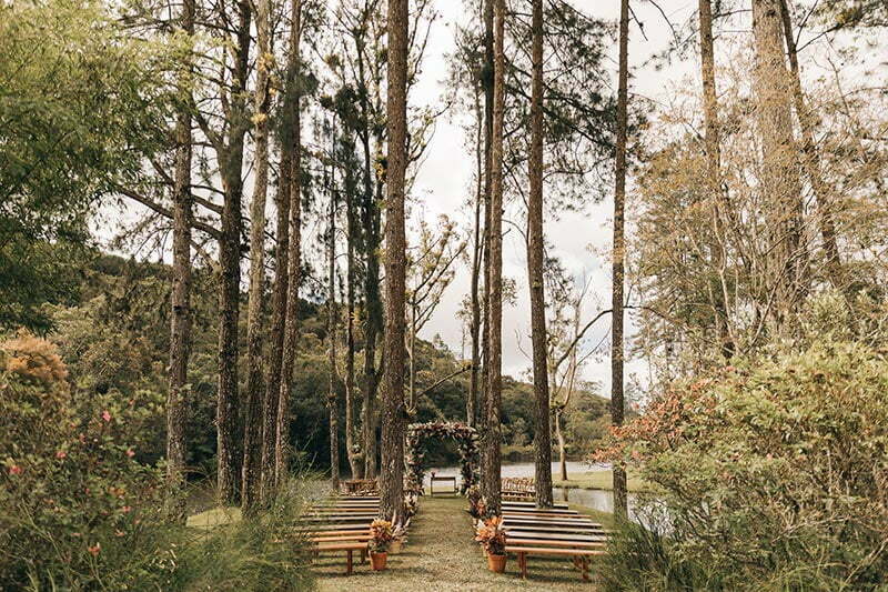 cerimônia de casamento no campo