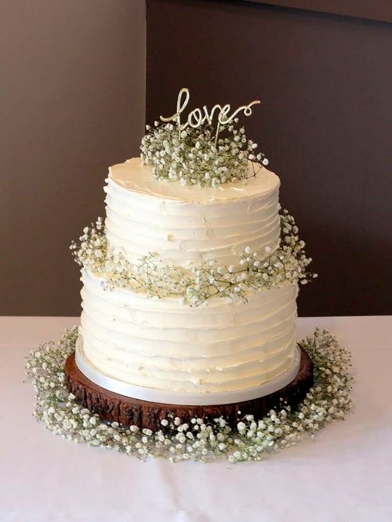 bolo de casamento civil com textura