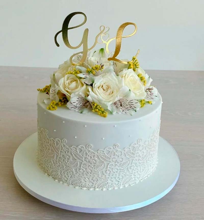 bolo de casamento civil simples