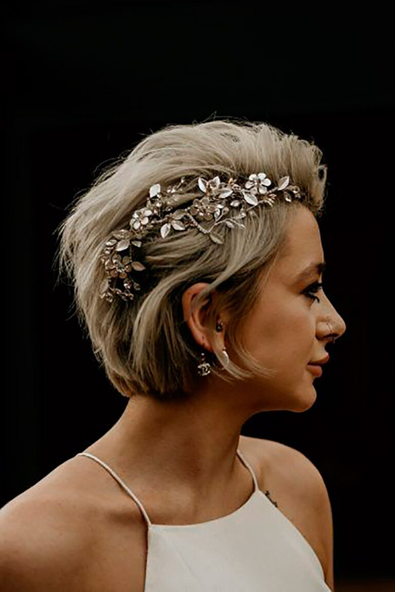 30 tipos de penteado de noiva com cabelo curto
