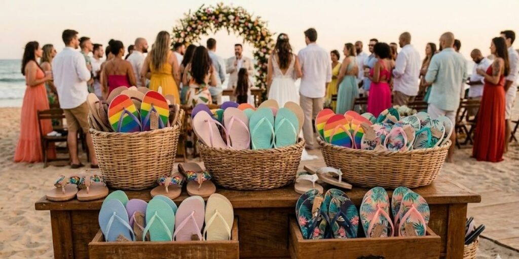 chinelos e rasteirinhas casamento lgbt