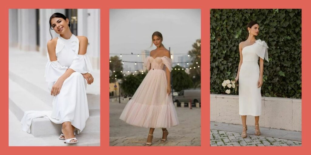 opções de Vestido de noiva para casamento civil