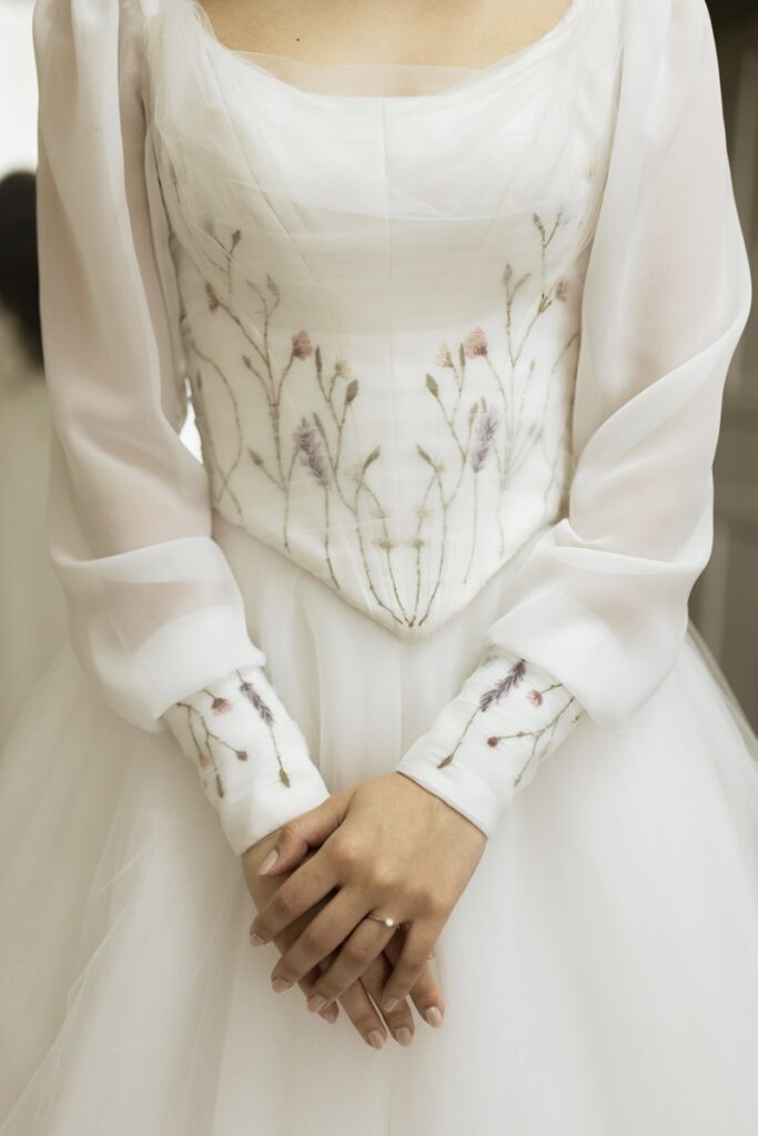 vestido de noiva bordado