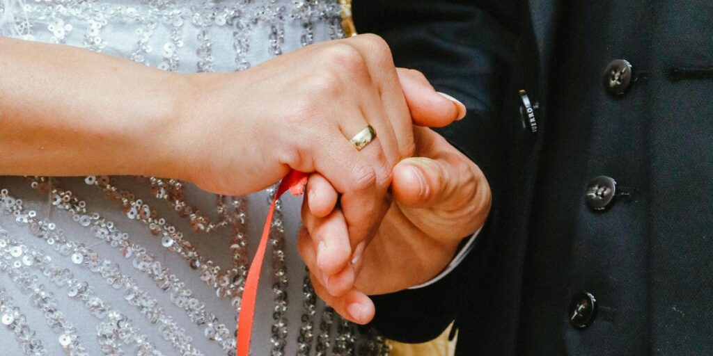 Handfasting união das mãos