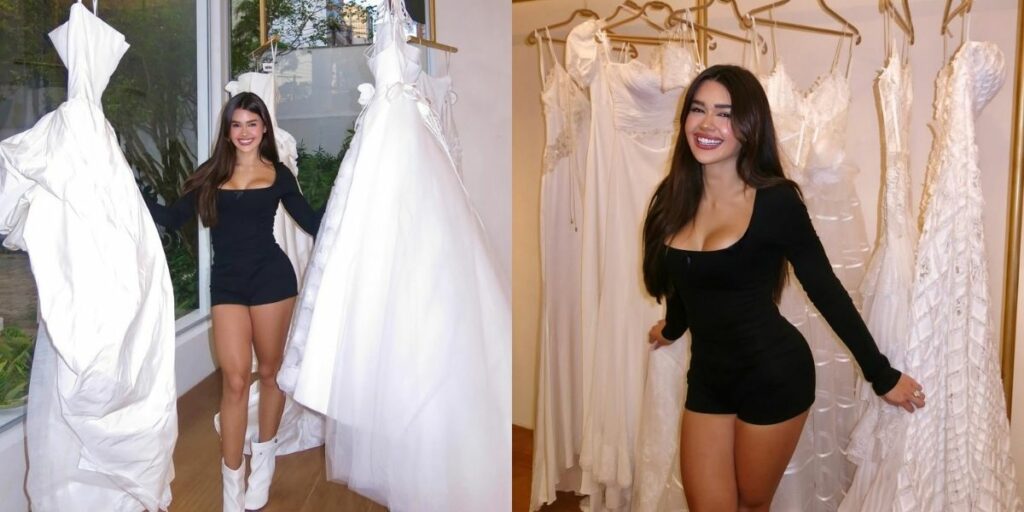 prova do vestido Franciny