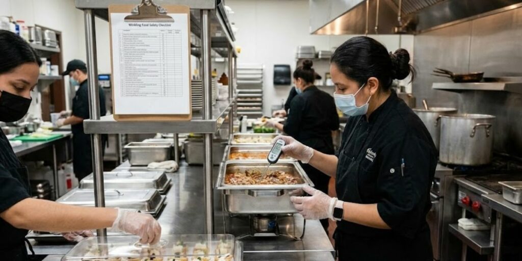 cuidados com os alimentos de casamento