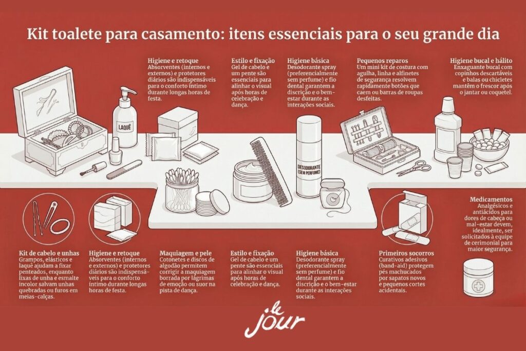 kit toalete para casamento o que deve ter