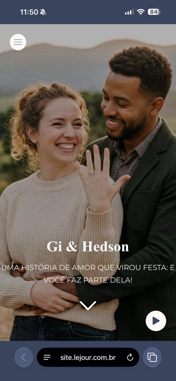 Site de casamento no celular